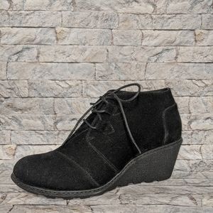 Avenue Faux Suede Wedge Booties Wide Width